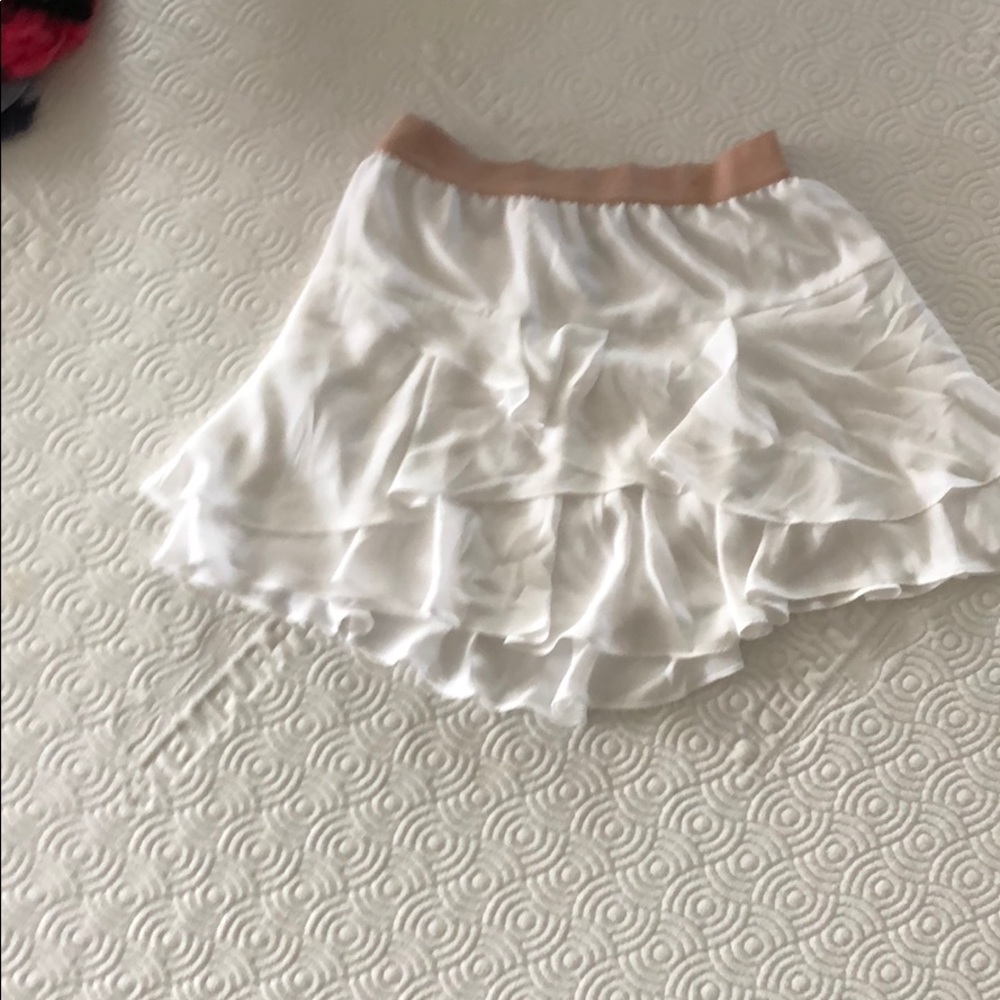 BCBG white silk skirt!